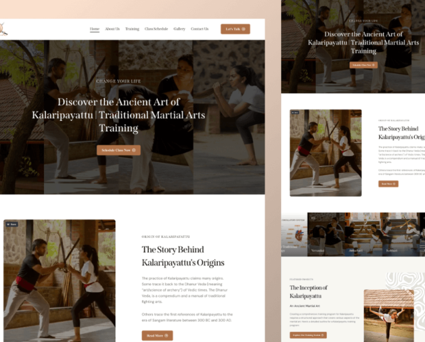 Mandapa Kalari - website design ideas