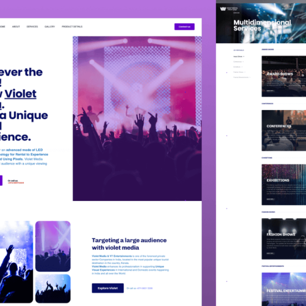 Violet Media : web development projects
