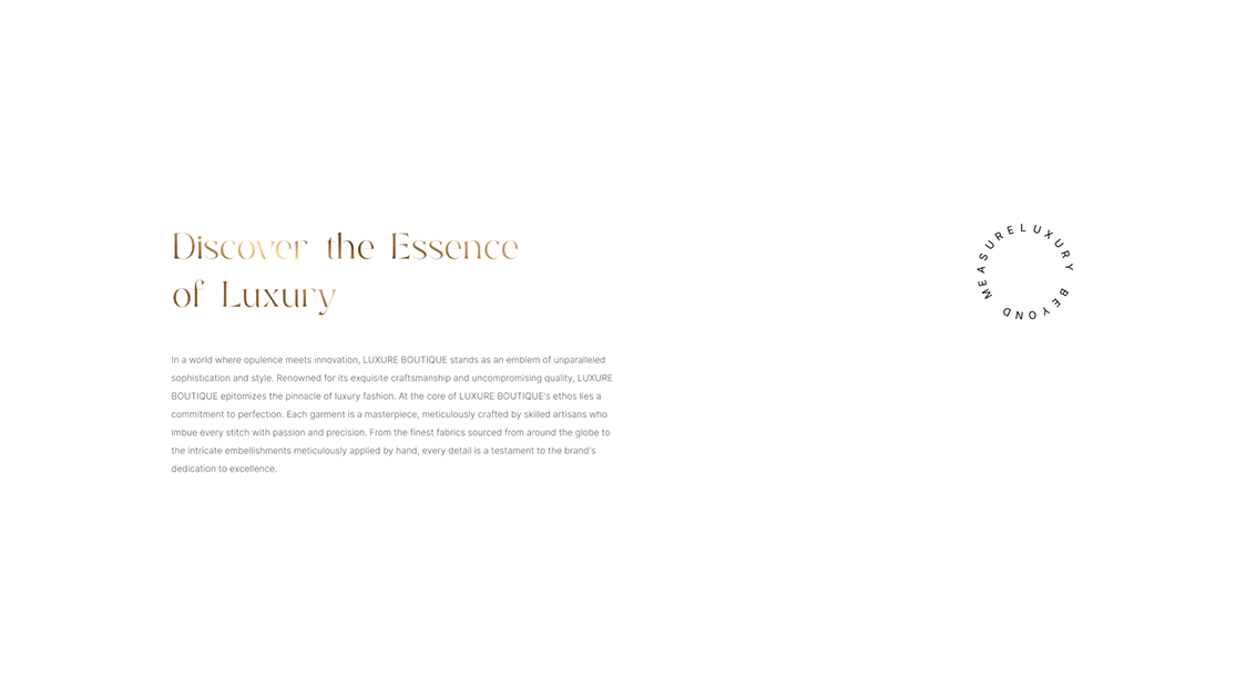 LUXURE BOUTIQUE branding