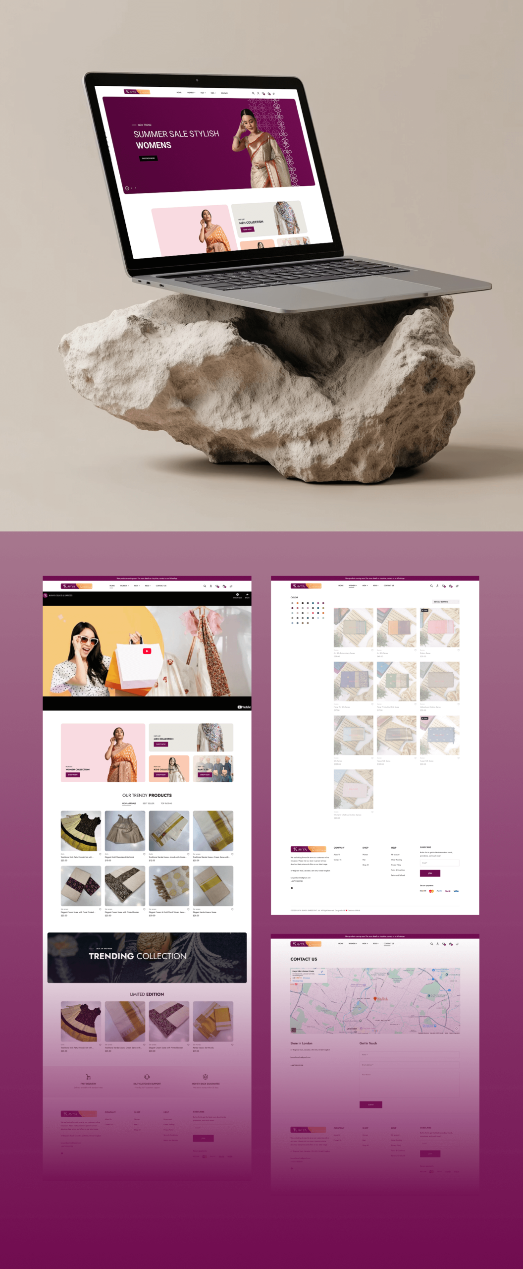 Kavya silks website design
